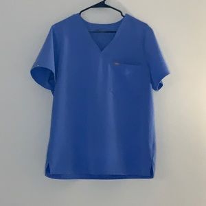 Figs Large Ceil Blue Catarina Scrub Top
